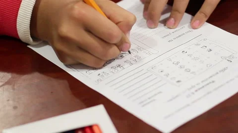 Girl To Study At The School 5 Stock Footage 54410125