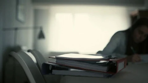 Girl studying Stockbeeldmateriaal 82895221