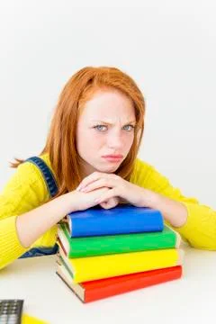 Girl is studying Stock Photos