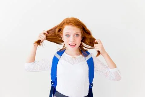 Girl is studying Stock Photos