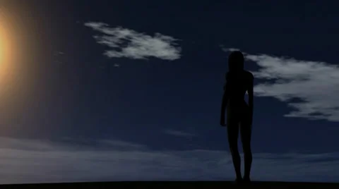 Girl in the sunset Vídeos de archivo 33994282