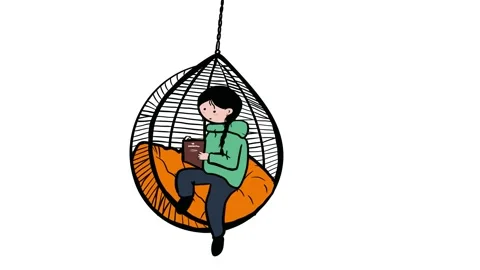 A girl in a swing-cocoon Stock Footage 211821012