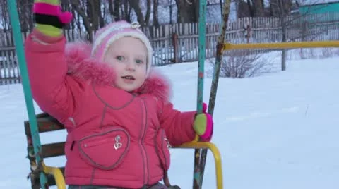 Girl on a swing Stock Footage 10834851