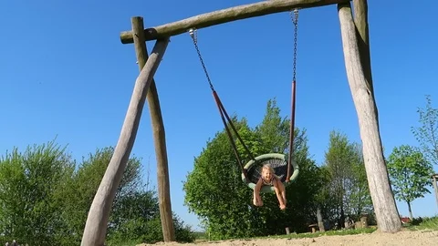 Girl on a swing Video stock 88829507