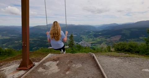 Girl swinging Stock Footage 284351742