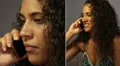 Girl talking on the smartphone (picture in picture) HD Footage