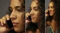 Girl talking on the smartphone (picture in picture) HD Footage