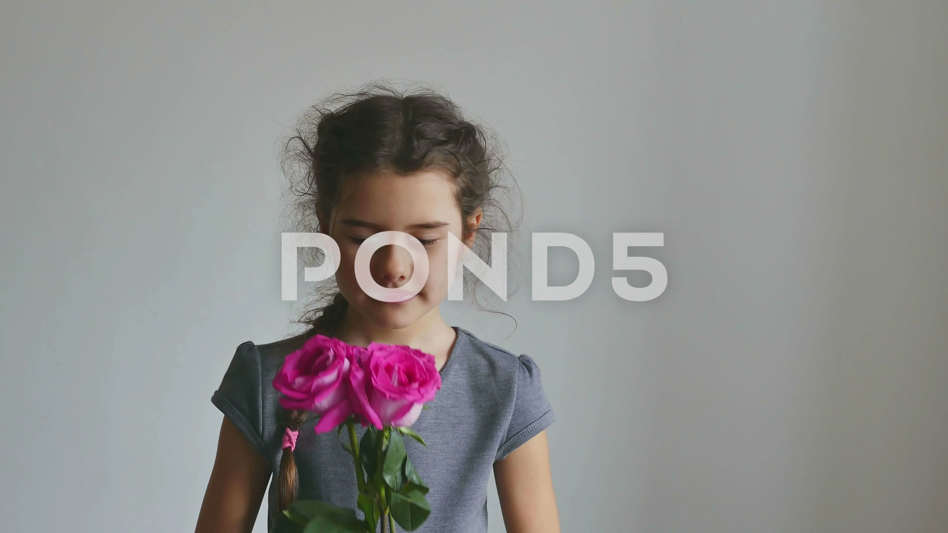 Video Girl Teen Smelling A Rose Flowers On A White Background 60384419 Video Girl Teen Smelling A Rose Flowers On A White Background 60384419