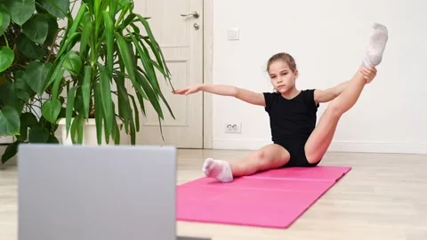 girl teenager sports gymnastics Stock Video Pond5