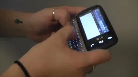 Girl Texting Stock Footage 8913928