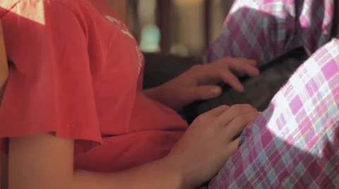 Girl texting Stock Footage 45490201