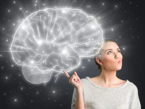 Girl thinking Stock Illustration