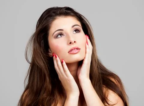 Girl thinking Stock Photos