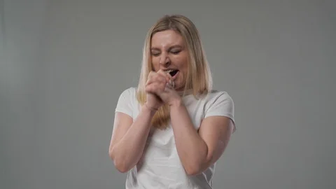 The girl thinks about the problem Stock Footage 107125315