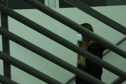 A Girl Through Bars Stock Photos