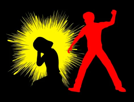 Girl with Trauma Stock Illustration