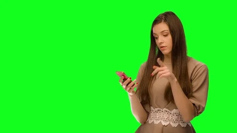 Girl using cellphone Stock Footage 70360587