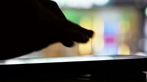 Girl using digital tablet in a cafe Stock Footage 52610235