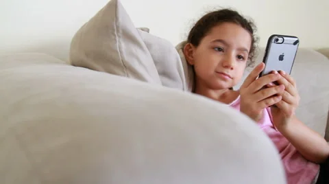 Girl using iphone 6 smartphone Stock Footage 51737664