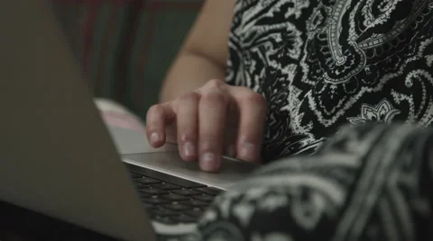Girl using laptop Video stock 59842694