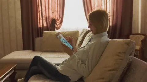 Girl Using Tablet 2 Stock Footage 58803961