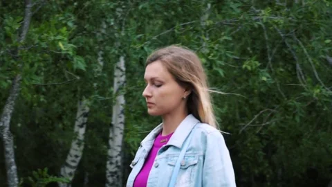 The girl is walking close-up Stock Footage 84459344