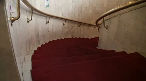 Girl walking down the steps Video stock 11298341