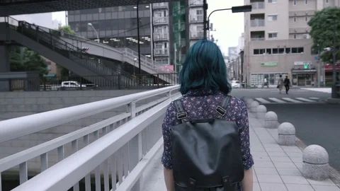 Girl walking Stock Footage 77534114
