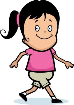Girl Walking Stock Illustration