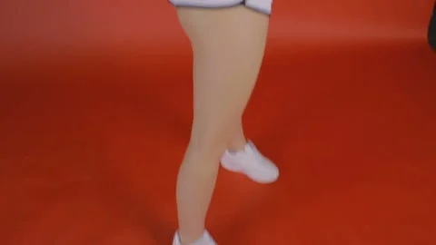 The girl is warming up, flexing joints Stock Footage 85709300