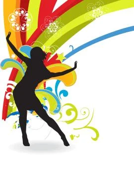 Girl wave vector Stock Illustration