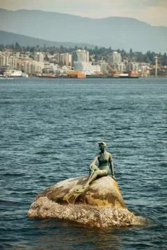 Girl in a Wetsuit sculpture Stock Photos