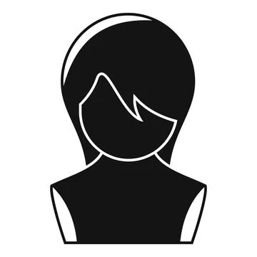 Girl wig icon simple vector. Head hair Stock Illustration