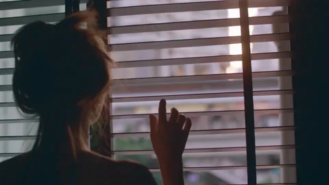 Girl By the Window Stock Footage 140823373