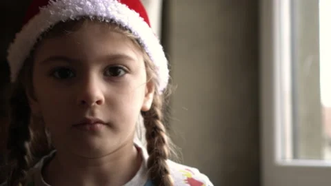 Girl by the window Video stock 142594950