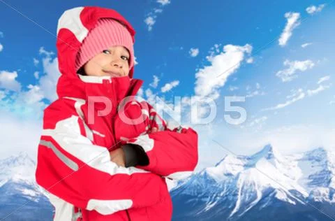 Girl in winter Stock Photos