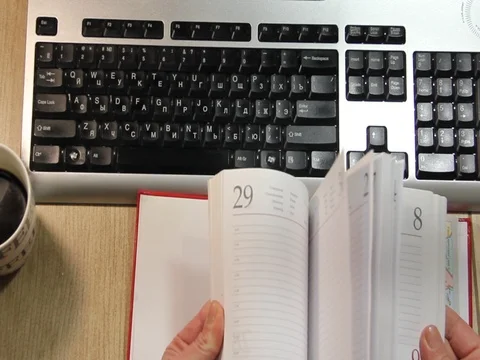 Girl work, computer Stock Footage 76195005