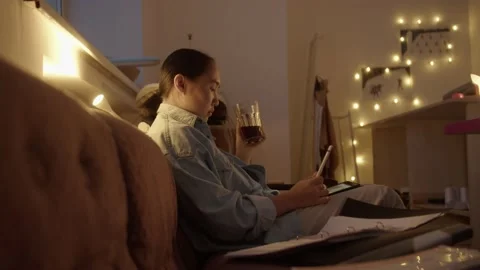 Girl work in the workshop Stock Footage 234875541