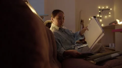 Girl work in the workshop Stock Footage 234875543