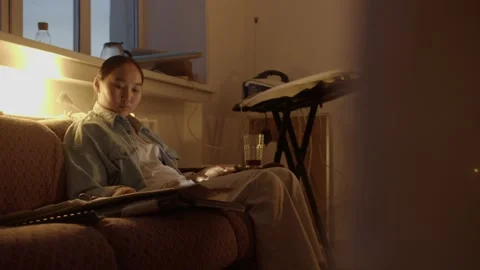 Girl work in the workshop Stock Footage 234875703