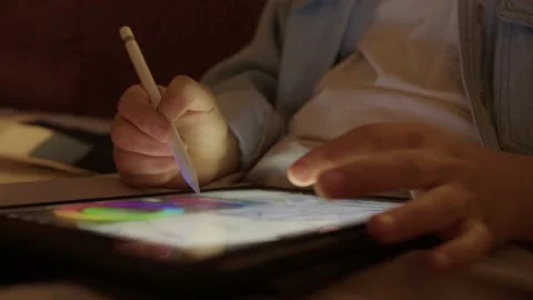 Girl work in the workshop Stock Footage 234875769