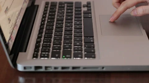 The Girl Working At The Computer 11 Stock Footage 40796493