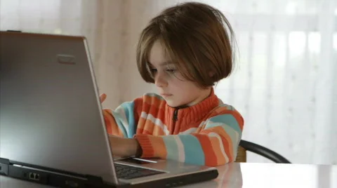 Girl working on the computer Stock Footage