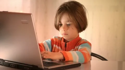 Girl working on the computer Stock Footage