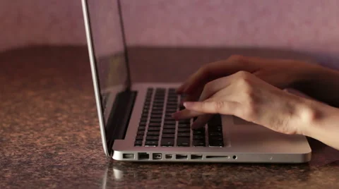 The Girl Working At The Computer Stock Footage 40405562