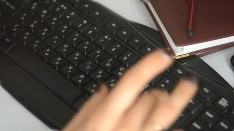 Girl working on a computer Stock Footage 59662916