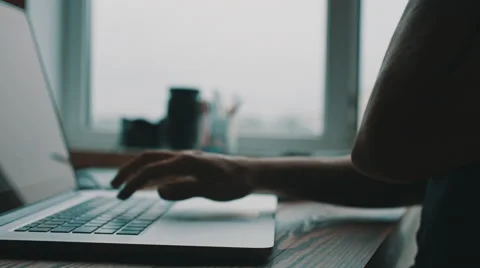 Girl working on computer Stock Footage 65287303