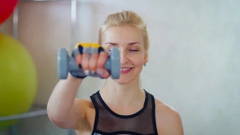 Girl working out Stock Footage 73579929