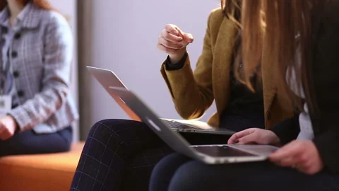 Girl Working Using Laptop Stock-Footage 88656067