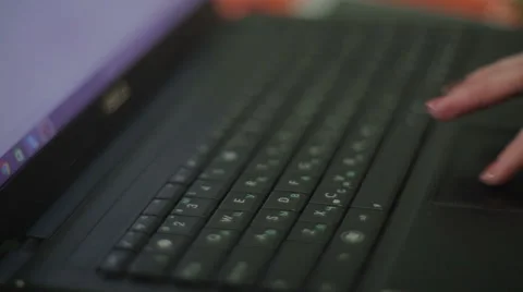 Girl works at the computer Stock Footage 58352342